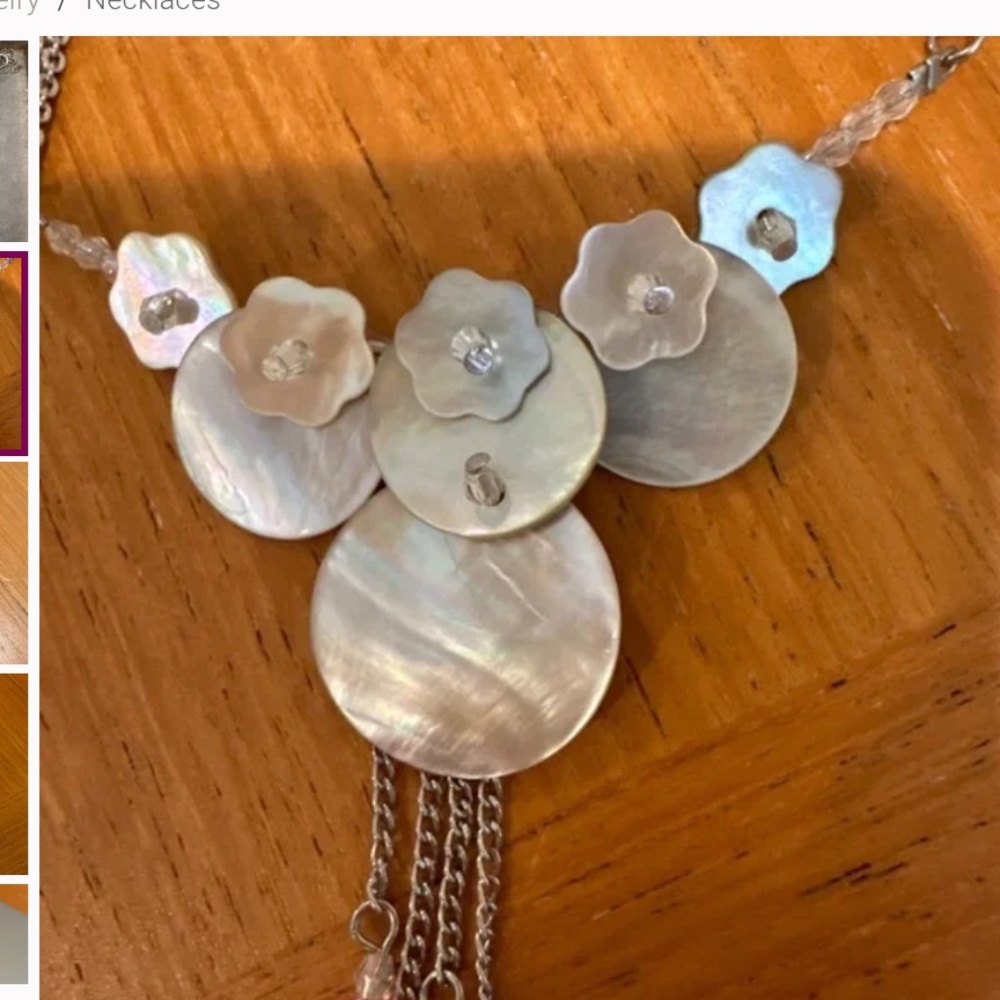 Vintage Faux Mother of Perl Necklace